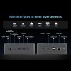BMAX B4 Turbo Mini PC, Intel Twin Lake N150 4 Cores Max 3.6GHz, 16GB RAM 1TB SSD, 2*HDMI+1*Type-C 4K@60Hz Triple Display, WiFi 5 Bluetooth 5.0, 2*USB3.0, 2*USB2.0, 1*RJ45, 1*Headset Jack, Supports Linux System