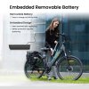 Eleglide T2 Electric Bike, 250W Motor, 36V 13Ah Battery, 27.5*2.1 inch Tire, 25km/h Max Speed, 100km Max Range, Hydraulic Disc Brakes, Suspension Fork with Lockout, Shimano 7-Speed, LCD Display, App Control