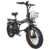 DRVETION AT20 Electric Bike, 250W Motor, 48V 20Ah Battery, 20*4.0 inch Fat Tire, 25km/h Max Speed, 120km Max Range, Mechanical Disc Brake, Lockable Shock Absorber, Shimano 7-speed