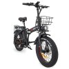 DRVETION AT20 Electric Bike, 250W Motor, 48V 20Ah Battery, 20*4.0 inch Fat Tire, 25km/h Max Speed, 120km Max Range, Mechanical Disc Brake, Lockable Shock Absorber, Shimano 7-speed