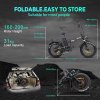 DRVETION AT20 Electric Bike, 250W Motor, 48V 20Ah Battery, 20*4.0 inch Fat Tire, 25km/h Max Speed, 120km Max Range, Mechanical Disc Brake, Lockable Shock Absorber, Shimano 7-speed
