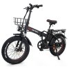DRVETION AT20 Electric Bike, 250W Motor, 48V 20Ah Battery, 20*4.0 inch Fat Tire, 25km/h Max Speed, 120km Max Range, Mechanical Disc Brake, Lockable Shock Absorber, Shimano 7-speed