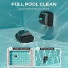 WYBOT C1 Cordless Robotic Pool Cleaner, 150min Runtime, Wall Climbing, Intelligent Route Planning, APP Control, for Pools up to 1,615 Sq.ft, Gray-green
