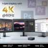 MINIX NGC NR660 Mini PC, AMD Ryzen 5 6600H Cores Max 4.5GHz, 16GB RAM 512GB SSD, HDMI+DP+USB-C 4K@60Hz Triple Display, WiFi 6E Bluetooth 5.2, 3*USB 3.2 ,1*USB 2.0, 2*2.5G RJ45, 1*3.5mm Audio Jack, with VESA Mount