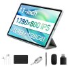 Teclast P50 Case Android 14 tablet, 11 inch 1280*800 Touchscreen, UNISOC T606 Octa-Core 1.6GHz, 4GB+8GB Expansion RAM 128GB ROM, 2.4/5GHz WiFi Bluetooth 5.0, 7000mAh Battery, 5MP+8MP Camera, Face Unlock, GPS/Galileo/GLONASS/BDS