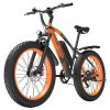 GOGOBEST GF600 Plus Electric Bike, 1000W Motor, 48V 20Ah, 26*4.0 inch Tires, 45km/h Max Speed, 150km Range, Hydraulic Disc Brake, Oil Spring Suspension, Shimano 7-speed - Black Orange