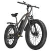 GOGOBEST GF600 Plus Electric Bike, 1000W Motor, 48V 20Ah, 26*4.0 inch Tires, 45km/h Max Speed, 150km Range, Hydraulic Disc Brake, Oil Spring Suspension, Shimano 7-speed - Black Grey