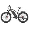 GOGOBEST GF600 Plus Electric Bike, 1000W Motor, 48V 20Ah, 26*4.0 inch Tires, 45km/h Max Speed, 150km Range, Hydraulic Disc Brake, Oil Spring Suspension, Shimano 7-speed - Black Grey