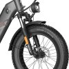 Fafrees FF20 Polar Electric Bike, 500W Motor, 48V 26.8Ah Dual Batteries, 20*4.0 inch Tires, 45km/h Max Speed, 170km Max Range, Mechanical Disc Brakes, Front Spring Fork, Shimano 7-speed - Gunmetal Black
