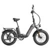 Fafrees FF20 Polar Electric Bike, 500W Motor, 48V 26.8Ah Dual Batteries, 20*4.0 inch Tires, 45km/h Max Speed, 170km Max Range, Mechanical Disc Brakes, Front Spring Fork, Shimano 7-speed - Gunmetal Black
