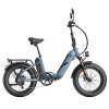 Fafrees FF20 Polar Electric Bike, 500W Motor, 48V 24Ah Dual Batteries, 20*4.0 inch Tires, 45km/h Max Speed, 150km Max Range, Mechanical Disc Brakes, Front Spring Fork, Shimano 7-speed - Haze Blue