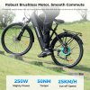 Foride Roamer 1 Step-over Electric Bike, 250W Motor, 36V 13Ah Battery, 27.5 inch Tires, 25km/h Max Speed, 100km Max Range, Disc Brake, Suspension with Lockout, Shimano 7-speed