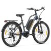 Touroll MA2 Electric Bike, 250W Mid-Drive Motor, 36V 13Ah Battery, 27.5” Tires, 25km/h Max Speed, 100km Max Range, Hydraulic Disc Brake, Suspension Fork with Lockout, Shimano 7-speed - Grey