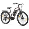 Touroll MA2 Electric Bike, 250W Mid-Drive Motor, 36V 13Ah Battery, 27.5” Tires, 25km/h Max Speed, 100km Max Range, Hydraulic Disc Brake, Suspension Fork with Lockout, Shimano 7-speed - Brown