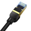 Opletený sieťový kábel cat.7 Baseus Ethernet RJ45, 10Gbps, 1,5 m (čierny)