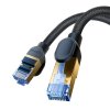 Opletený sieťový kábel cat.7 Baseus Ethernet RJ45, 10Gbps, 1,5 m (čierny)