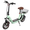 iScooter i12 Electric Scooter with Seat & Rear Basket, 500W Motor, 36V 7.5Ah Battery, 12-inch Pneumatic Tire, 25km/h Max Speed, 35km Max Range, Dual Disc Brakes, Dual Shock Absorption - Green