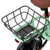 iScooter i12 Electric Scooter with Seat & Rear Basket, 500W Motor, 36V 7.5Ah Battery, 12-inch Pneumatic Tire, 25km/h Max Speed, 35km Max Range, Dual Disc Brakes, Dual Shock Absorption - Green