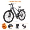 PURE UNICORN U6 Electric Bike, 500W Motor, 48V 14Ah Battery, 29 inch Tires, 35km/h Max Speed, 70km Range, Dual Hydraulic Brakes, Front Air Suspension, LCD Display, 9-speed Transmission - Grey