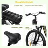 Eleglide C2 Electric Bike, 250W Mid-drive Motor, 36V 13Ah Battery, 26 inch Tires, 25km/h Max Speed, 100km Range, Hydraulic Disc Brake, Suspension with Lockout, Shimano 7-speed