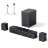 Ultimea Aura A30 5.1 Soundbar + 1 * Pair Steady 310 Speaker Stands, App Control, 10 Bands Equalizer Settings, 121 Preset EQ Matrices