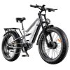 FENGQS H6PRO Electric Bike, 1000W*2 Motor, 52V 20Ah Battery, 26*4.0 inch Tires, 60km/h Max Speed, 140km Range, 7-speed, LCD Display - White