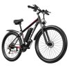 FENGQS Q8 Electric Bike, 750W Motor, 48V 17.5Ah Battery, 27.5 inch Tires, 50km/h Max Speed, 85km Range, Hydraulic Disc Brakes, 21-speed - Red
