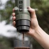 HIBREW H4C Portable Espresso Maker, Handheld Manual Coffee Machine for Camping, Travel & Home Use, Green - Classic