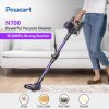 POWEART N700 Cordless Stick Vacuum, 30kPa Powerful Suction, 45min Runtime, LED Floor Brush