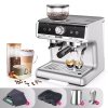 HiBREW H7 1550W Coffee Machine, 19Bar 2.8L Water Capacity Coffee Maker with Latte Cup Powder Tamper Electronic Scale