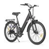 Touroll J1 Pro Electric Bike, 250W Motor, 36V 15.6Ah Battery, 27.5 inch Tires, 25km/h Max Speed, 100km Range, Hydraulic Disc Brake, Suspension with Lockout, Shimano 7-speed