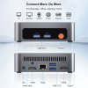 Ninkear M7 Mini PC, AMD Ryzen 5 7430U 6 Cores Max 4.3GHz, 16GB RAM 512GB SSD, 2*HDMI + Type-C 4K Triple Screen Display, WiFi 6 Bluetooth 5.2, 2*USB3.0, 2*USB2.0, 1*RJ45, 1*Audio Jack