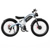 DUOTTS N26 Electric Bike, 750W*2 Motors, 55km/h Max Speed, 26*4.0" Inflatable Tires, 48V 20Ah Samsung Battery, 120-150km Range, Shimano 7-Speed, 200kg Max Load - White