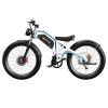 DUOTTS N26 Electric Bike, 750W*2 Motors, 55km/h Max Speed, 26*4.0" Inflatable Tires, 48V 20Ah Samsung Battery, 120-150km Range, Shimano 7-Speed, 200kg Max Load - White