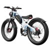 DUOTTS N26 Electric Bike, 750W*2 Motors, 55km/h Max Speed, 26*4.0" Inflatable Tires, 48V 20Ah Samsung Battery, 120-150km Range, Shimano 7-Speed, 200kg Max Load - White