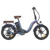 Fafrees F20+ Pro Folding Electric Bike, 250W Motor, 36V 22.5Ah Battery, 20*3.0 inch Tires, 25km/h Max Speed, 100km Max Range, Disc Brakes, Front  Suspension, Shimano 7-speed - Aurora Blue