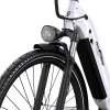 ONESPORT OT05 Pro Electric Bike, 250W Motor, 36V 22.5Ah Battery, 700*50C Tires, 25km/h Max Speed, 140km Range, Hydraulic Disc Brakes, Front Suspension Fork, Shimano 7-speed - White