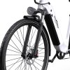 ONESPORT OT05 Pro Electric Bike, 250W Motor, 36V 22.5Ah Battery, 700*50C Tires, 25km/h Max Speed, 140km Range, Hydraulic Disc Brakes, Front Suspension Fork, Shimano 7-speed - White