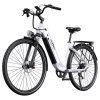 ONESPORT OT05 Pro Electric Bike, 250W Motor, 36V 22.5Ah Battery, 700*50C Tires, 25km/h Max Speed, 140km Range, Hydraulic Disc Brakes, Front Suspension Fork, Shimano 7-speed - White