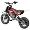 A14 Kids Electric Motorcycle, 500W Motor, 36V 5.2Ah Battery, 14 inch Tires, 27km/h Max Speed, 22km Range, Rear Disc Brake, Dual Shock Absorption, LCD Display - Red