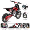 A14 Kids Electric Motorcycle, 500W Motor, 36V 5.2Ah Battery, 14 inch Tires, 27km/h Max Speed, 22km Range, Rear Disc Brake, Dual Shock Absorption, LCD Display - Red