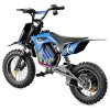 A14 Kids Electric Motorcycle, 500W Motor, 36V 5.2Ah Battery, 14 inch Tires, 27km/h Max Speed, 22km Range, Rear Disc Brake, Dual Shock Absorption, LCD Display - Blue