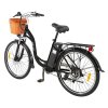 DYU C6 Electric Bicycle 350W Motor Max Speed 25km/h 36V 12.5Ah Battery 70km Max Range - Black