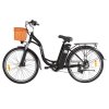 DYU C6 Electric Bicycle 350W Motor Max Speed 25km/h 36V 12.5Ah Battery 70km Max Range - Black