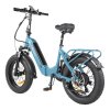 DYU FF500 Foldable Electric Bike 20 Inch Fat Tire 500W Motor 32Km/h Max Speed 48V 14Ah LG Battery 70KM Range 150KG Load Front & Rear Disc Brakes Shimano 7-Speed Gear