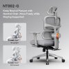 NEWTRAL NT002 Ergonomic Chair, Adaptive Lower Back Support, Adjustable Armrest Headrest Footrest, Gray