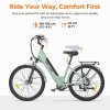 Foride Roamer 1 Step-thru Electric Bike, 250W Motor, 36V 13Ah Battery, 27.5 inch Tires, 25km/h Max Speed, 100km Max Range, Disc Brake, Suspension with Lockout, Shimano 7-speed - Grey
