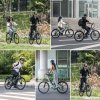 Foride Roamer 1 Step-thru Electric Bike, 250W Motor, 36V 13Ah Battery, 27.5 inch Tires, 25km/h Max Speed, 100km Max Range, Disc Brake, Suspension with Lockout, Shimano 7-speed - Green