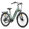 Foride Roamer 1 Step-thru Electric Bike, 250W Motor, 36V 13Ah Battery, 27.5 inch Tires, 25km/h Max Speed, 100km Max Range, Disc Brake, Suspension with Lockout, Shimano 7-speed - Green