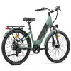 Foride Roamer 1 Step-thru Electric Bike, 250W Motor, 36V 13Ah Battery, 27.5 inch Tires, 25km/h Max Speed, 100km Max Range, Disc Brake, Suspension with Lockout, Shimano 7-speed - Green